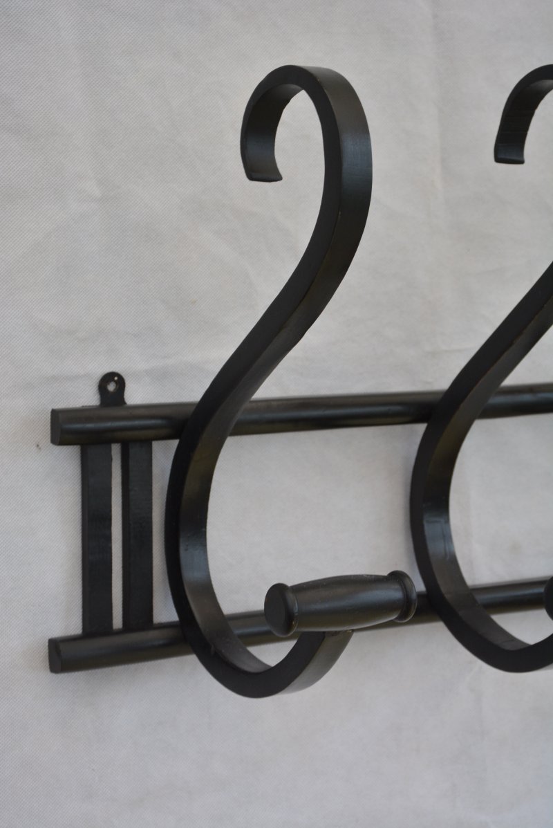 Ebonised Bentwood Coat Rack Coat Hooks - Image 6